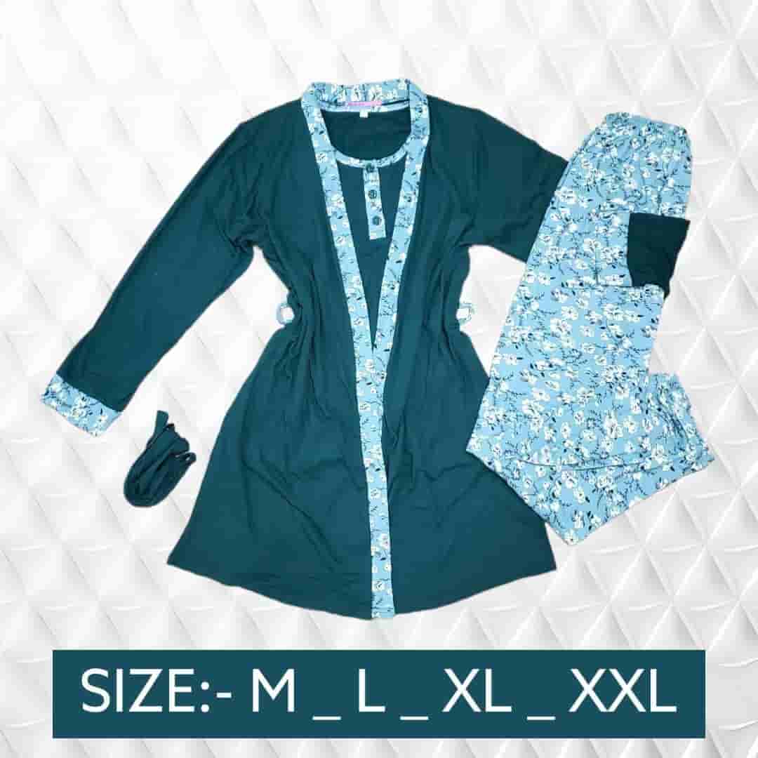 بجامة ستاتي 3 قطع 017 - Color اخضر 