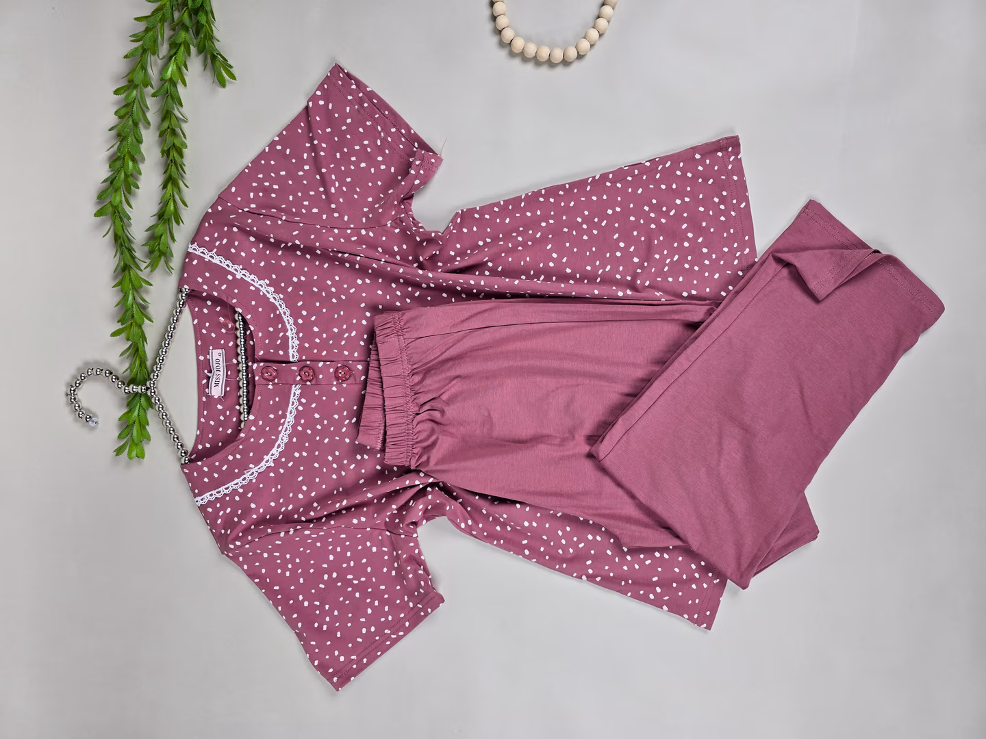 بجامة ستاتي D-002 - Color زهر