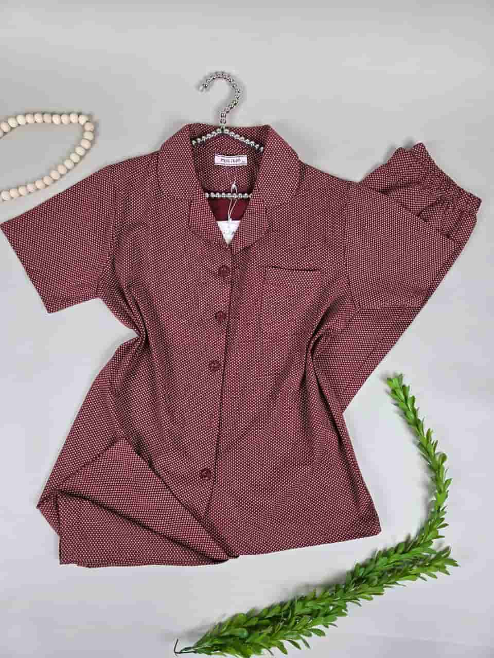 بجامة ستاتي D046 - Color برغندي