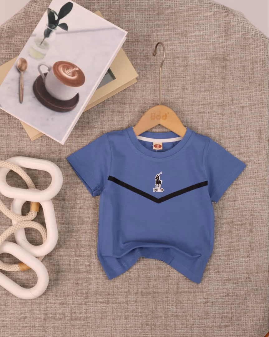 بلوزة ولادي  polo 01 - Color أزرق غامق 