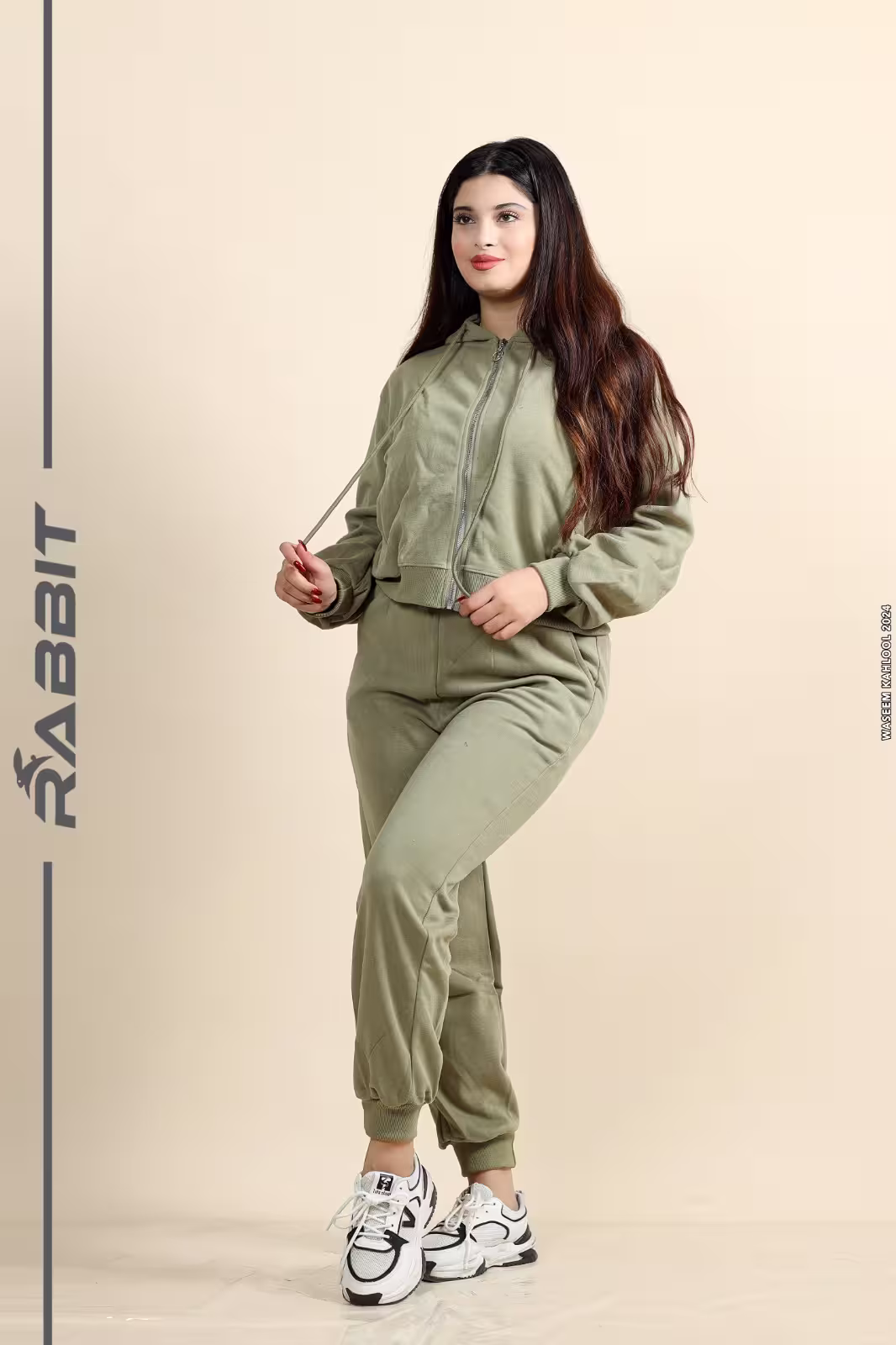 ترنج ستاتي سحاب كامل - Color اخضر زيتي 
