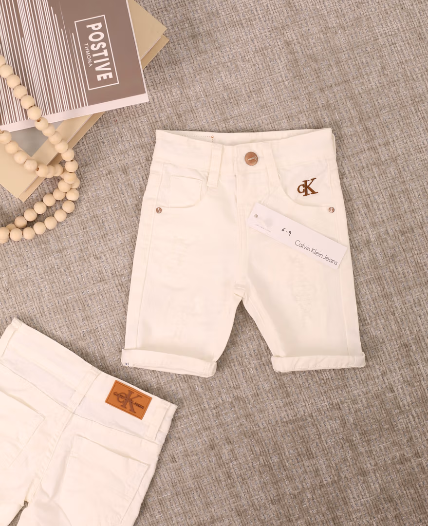 شرط calvin klein مزع  - Color أبيض 