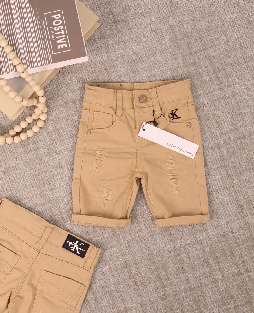 شرط calvin klein مزع  - Color بيج