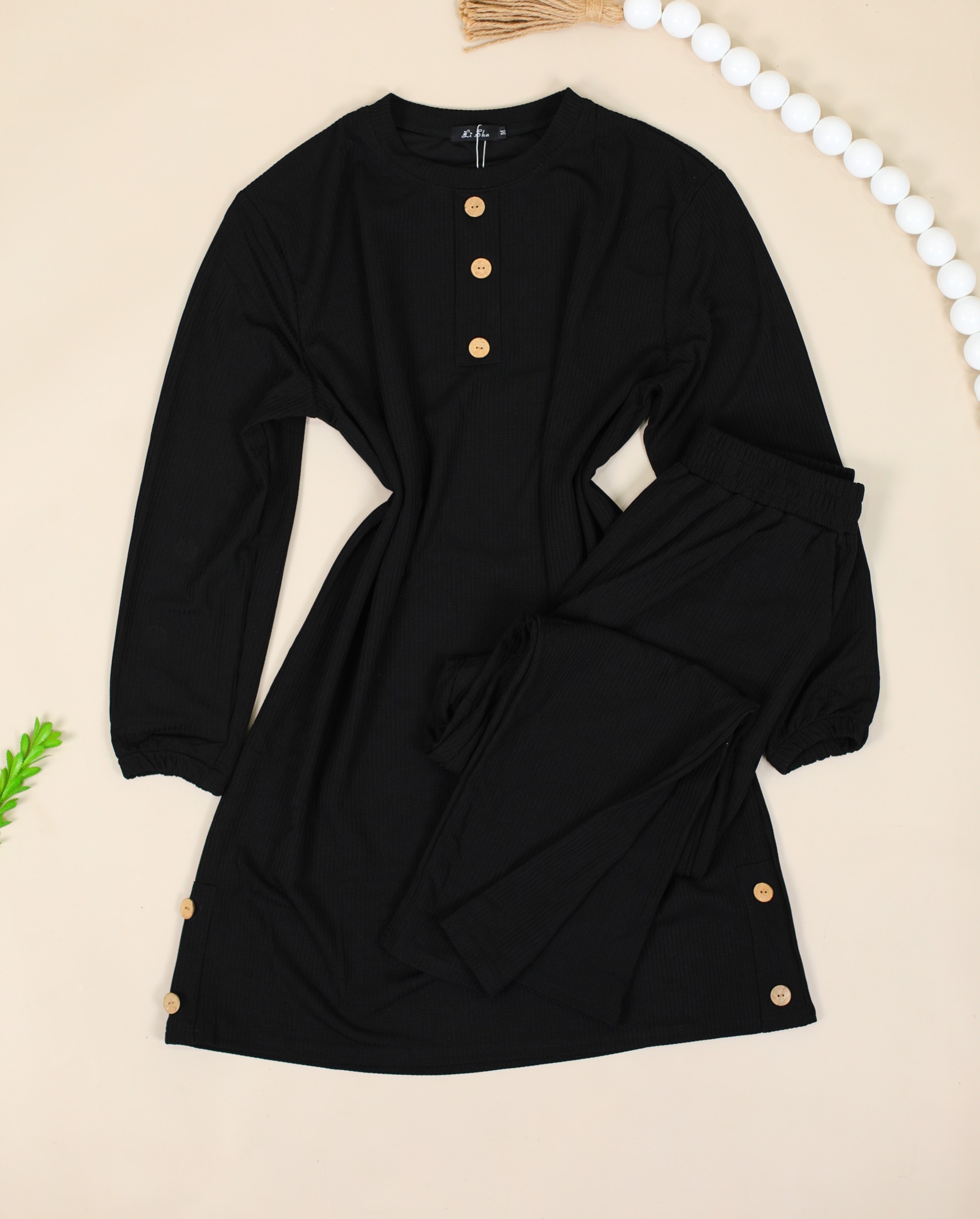 طقم ستاتي 312 - Color اسود